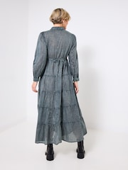 Joe Browns Grey Petite Embroidered Shirt Dress - Image 4 of 7
