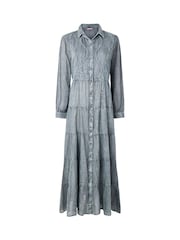 Joe Browns Grey Petite Embroidered Shirt Dress - Image 7 of 7
