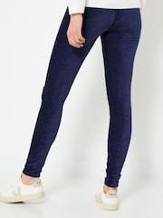 Joe Browns Blue Stretch Ribbed Velour Leggings - Image 4 of 5