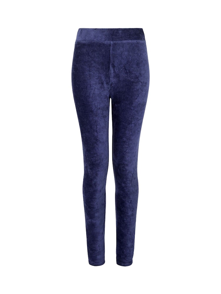 Joe Browns Blue Stretch Ribbed Velour Leggings - Image 5 of 5 Joe Browns Blue Stretch Ribbed Velour Leggings - Image 5 of 5