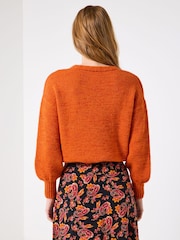 Joe Browns Orange Simple V-Neck Jumper - Image 2 of 5