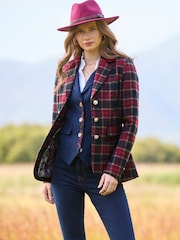 Joe Browns Blue Petite Heritage Check Blazer - Image 5 of 7