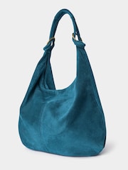 Joe Browns Blue Suede Fastened Boho Suede Bag - Image 4 of 5