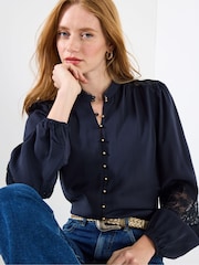 Joe Browns Blue Satin Blouse - Image 1 of 5