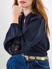 Joe Browns Blue Satin Blouse - Image 3 of 5