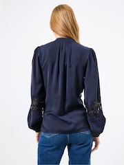 Joe Browns Blue Satin Blouse - Image 4 of 5