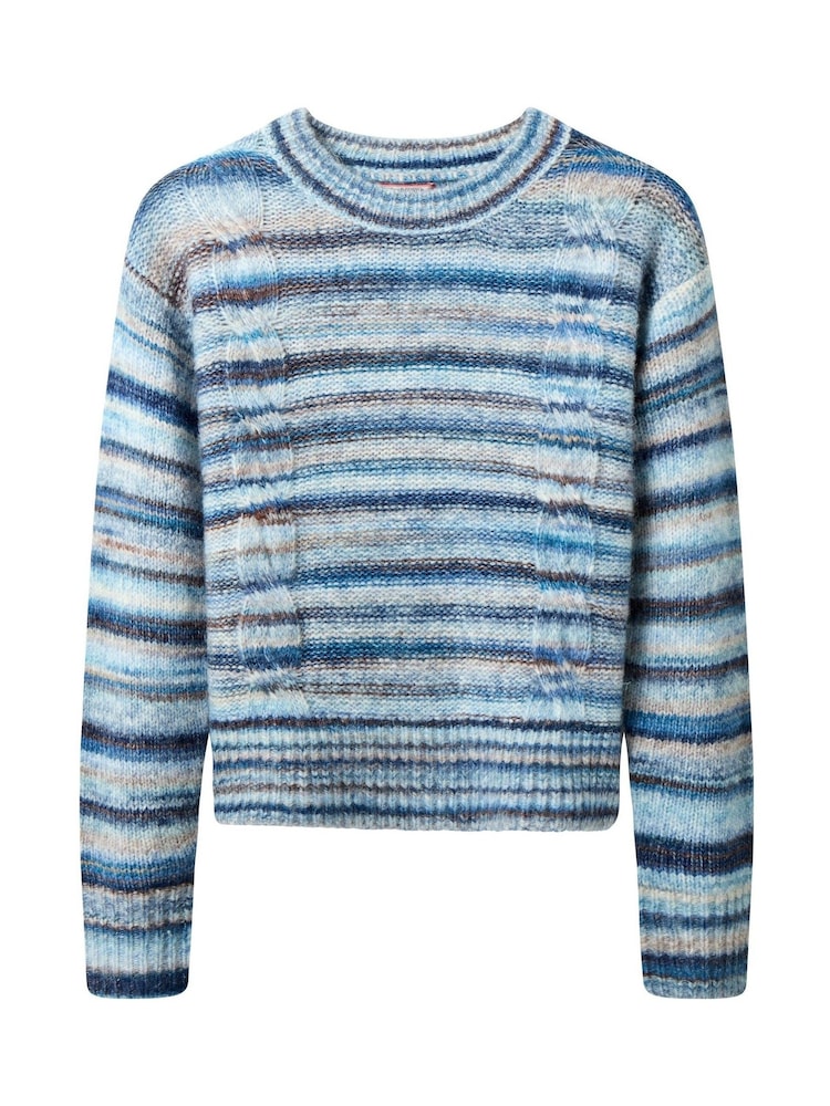 Joe Browns Blue Space-Dye Stripe Jumper - Image 5 of 5 Joe Browns Blue Space-Dye Stripe Jumper - Image 5 of 5
