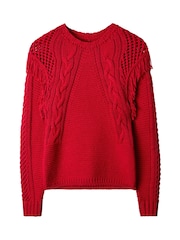Joe Browns Red Cable Knit Jumper - Image 6 of 8