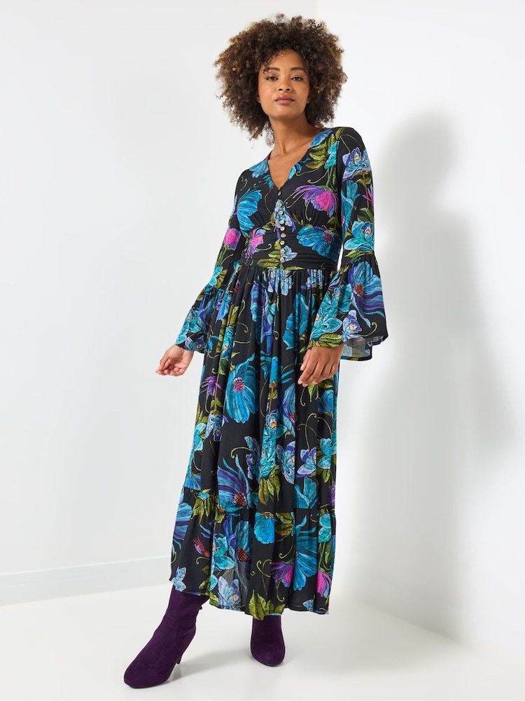 Joe Browns Black Petite Floral Boho Maxi Dress - Image 1 of 5 Joe Browns Black Petite Floral Boho Maxi Dress - Image 1 of 5