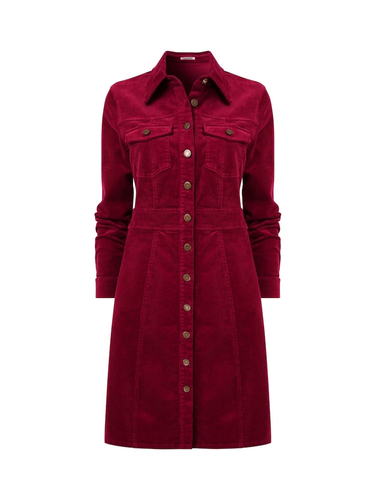 Joe Browns Red Petite Retro Cord Shirt Dress - Image 5 of 5 Joe Browns Red Petite Retro Cord Shirt Dress - Image 5 of 5