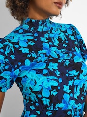 Joe Browns Blue Petite Autumn Vintage Midi Dress - Image 4 of 7