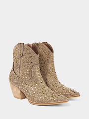 Joe Browns Gold Western Slip On Boots - Image 4 of 6