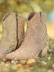 Joe Browns Gold Western Slip On Boots - Image 6 of 6