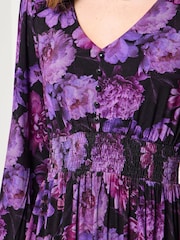 Joe Browns Purple Petite Floral Print Jersey Maxi Dress - Image 5 of 7