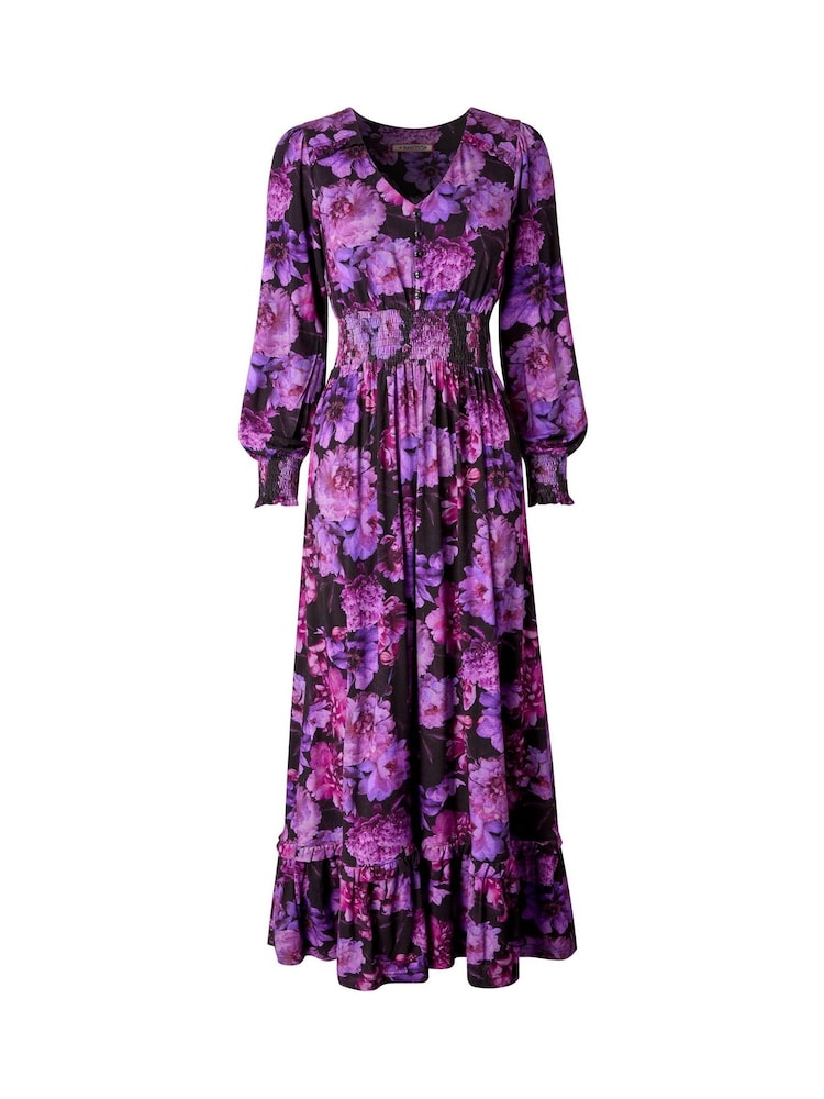 Joe Browns Purple Petite Floral Print Jersey Maxi Dress - Image 7 of 7 Joe Browns Purple Petite Floral Print Jersey Maxi Dress - Image 7 of 7
