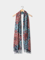 Joe Browns Blue Woodland Forest And Animal Print Scarf - Image 3 of 5