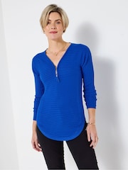 Joe Browns Ribbed Jersey Zip Top - Imagem 3 de 5