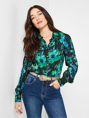 Joe Browns Blue Vintage Floral Blouse - Image 3 of 7