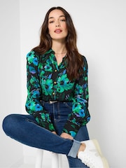 Joe Browns Blue Vintage Floral Blouse - Image 4 of 7