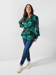 Joe Browns Blue Vintage Floral Blouse - Image 6 of 7
