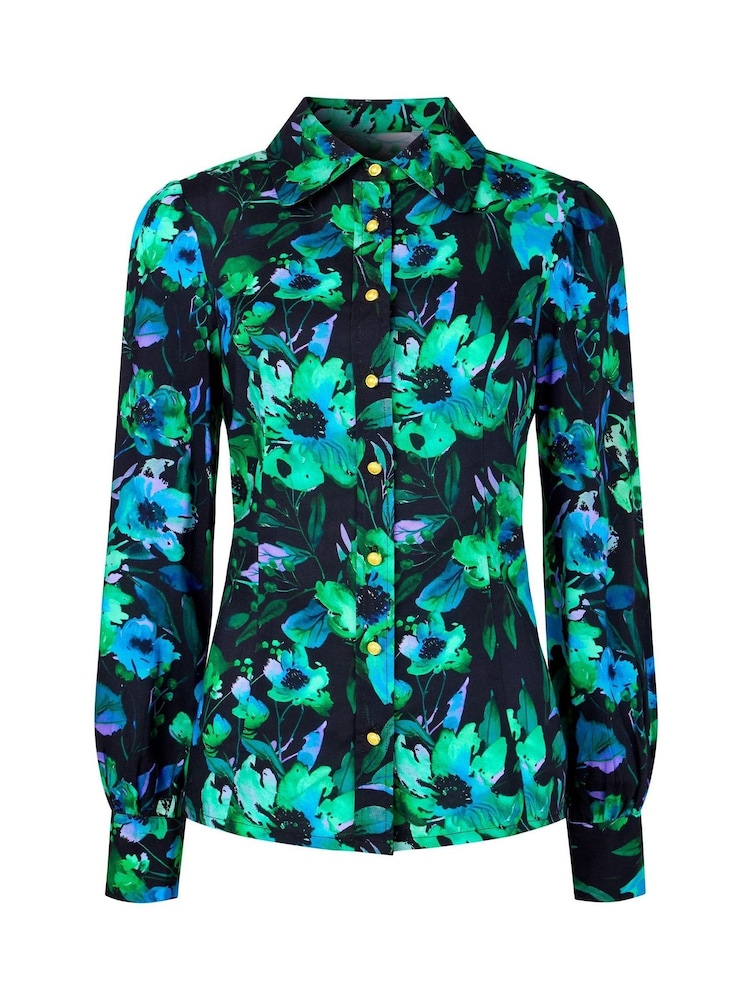 Joe Browns Blue Vintage Floral Blouse - Image 7 of 7