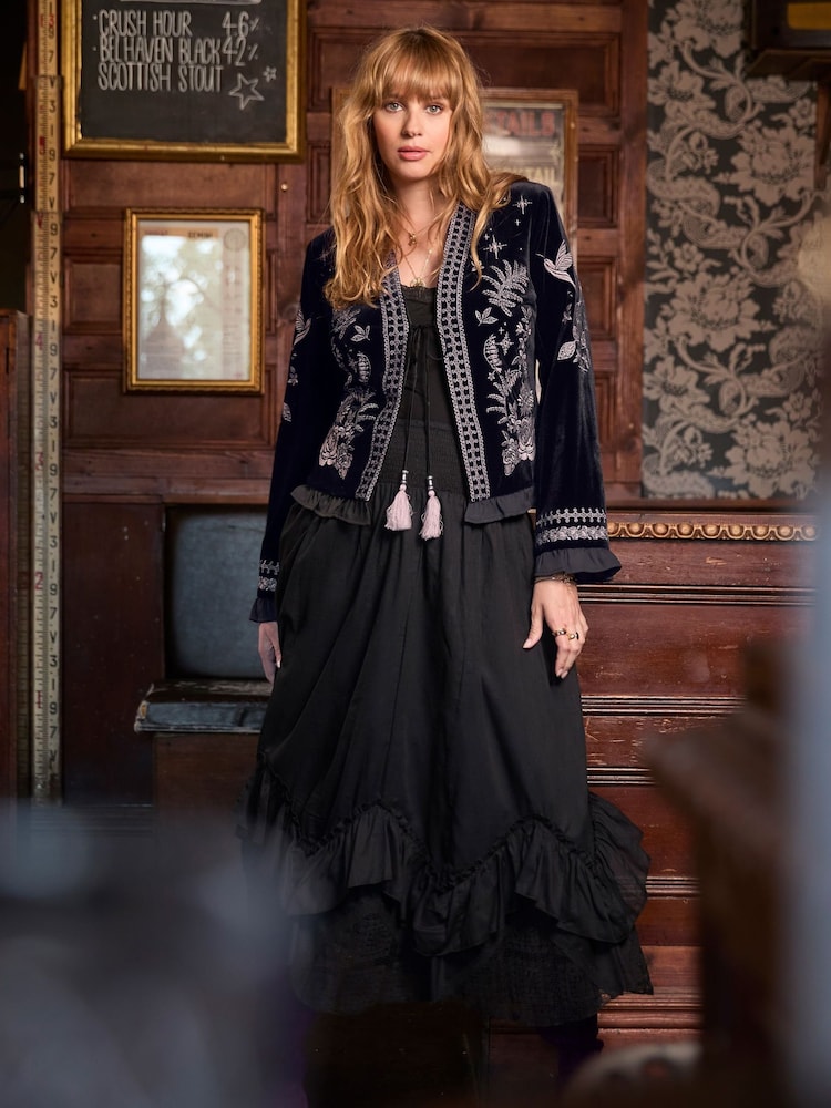 Joe Browns Black Wide Sleeve Boho Jacket - Image 1 of 7