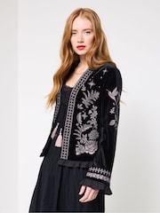 Joe Browns Black Wide Sleeve Boho Jacket - Image 3 of 7