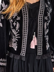 Joe Browns Black Wide Sleeve Boho Jacket - Image 6 of 7