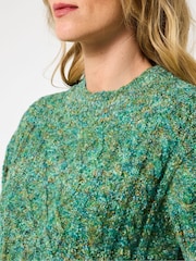 Joe Browns Green Wool Blend Cable Jumper - Image 4 of 5