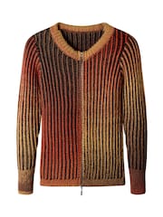 Joe Browns Orange Ribbed Zip Up Cardigan - Image 7 of 7