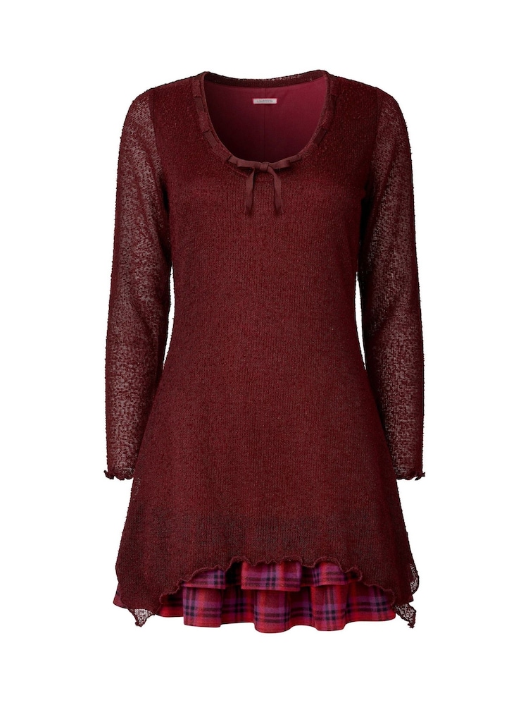 Joe Browns Red Tie Neck Flared Tunic - Image 5 of 5