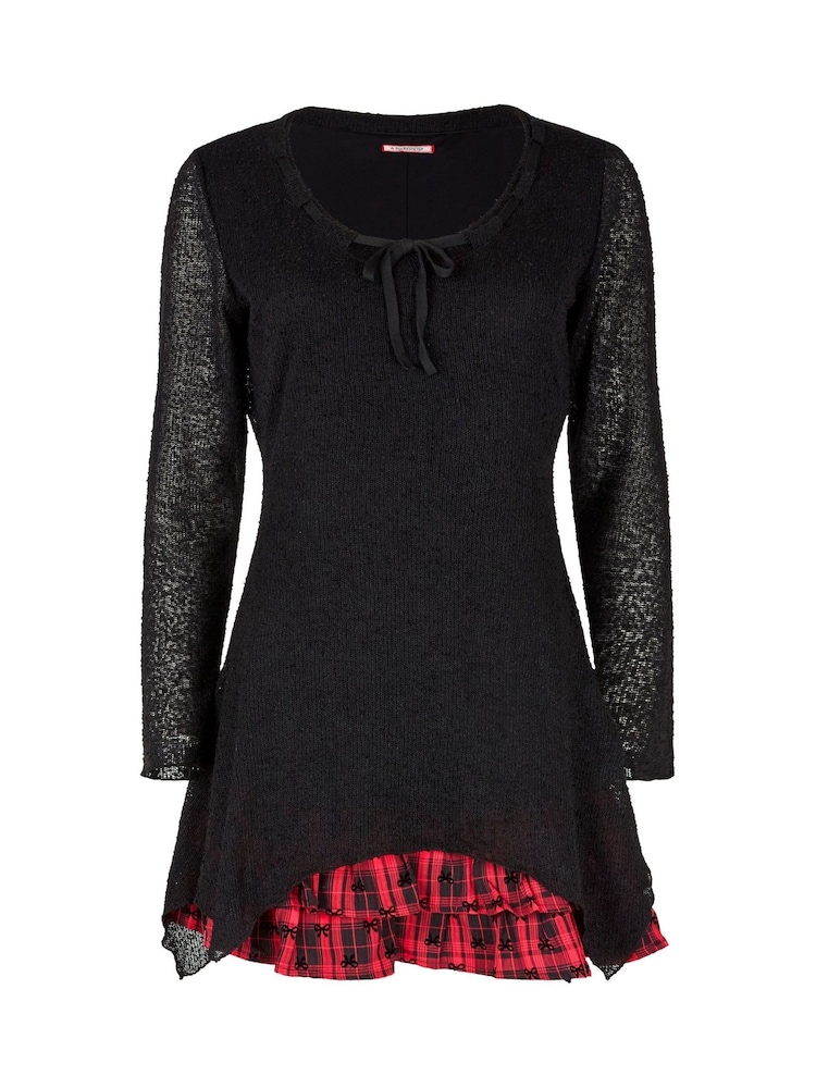 Joe Browns Black Tie Neck Flared Tunic - Image 7 of 7 Joe Browns Black Tie Neck Flared Tunic - Image 7 of 7
