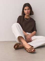 Hellbraun - Forever Comfort® Peeptoe Flats - Bild 3 von 9