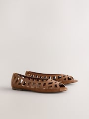 Hellbraun - Forever Comfort® Peeptoe Flats - Bild 5 von 9