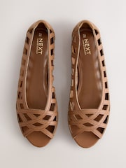 Hellbraun - Forever Comfort® Peeptoe Flats - Bild 7 von 9