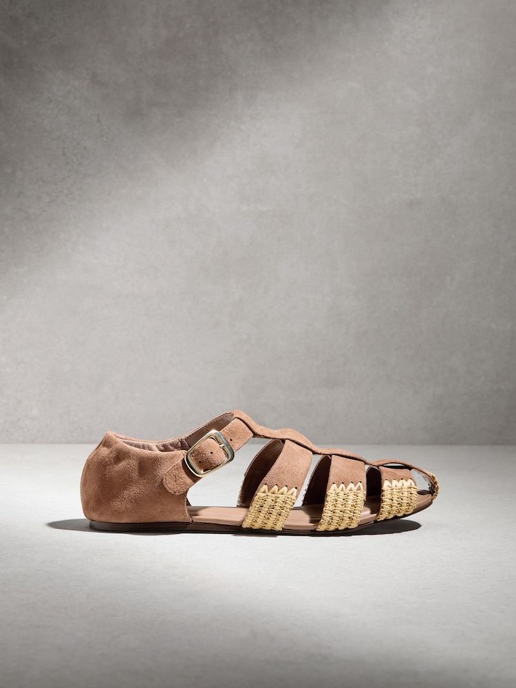 Camel N.Premium Leather Fisherman Flat Shoes - Image 2 of 6