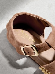 Camel N.Premium Leather Fisherman Flat Shoes - Image 5 of 6
