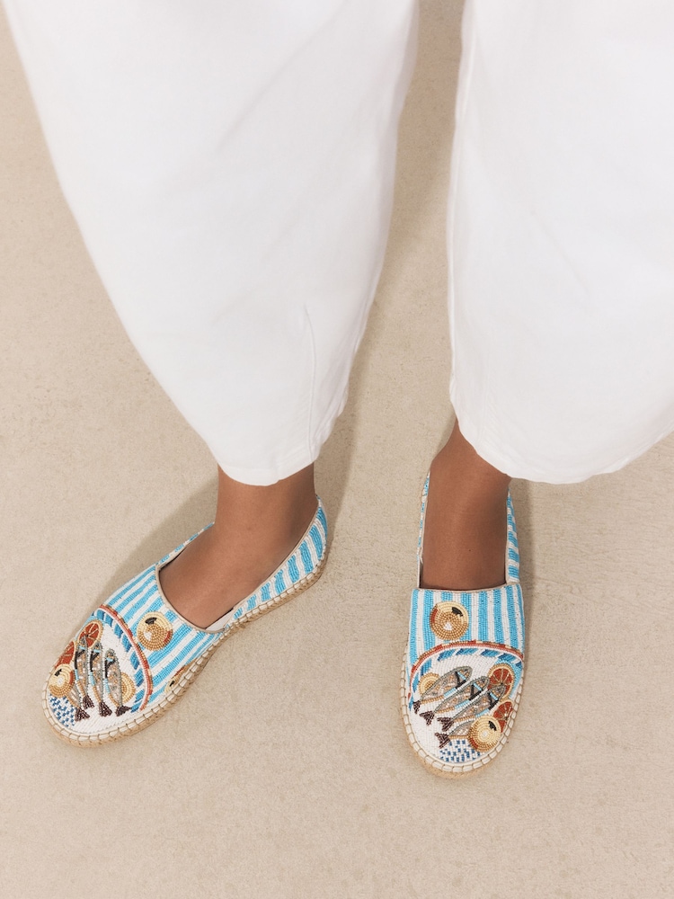 Multi Forever Comfort® Hand Beaded Espadrilles - Image 1 of 6