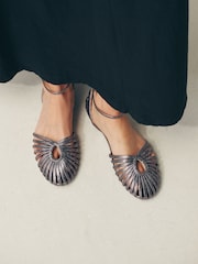 Pewter Forever Comfort® Bling Two Part Flats - Image 1 of 7