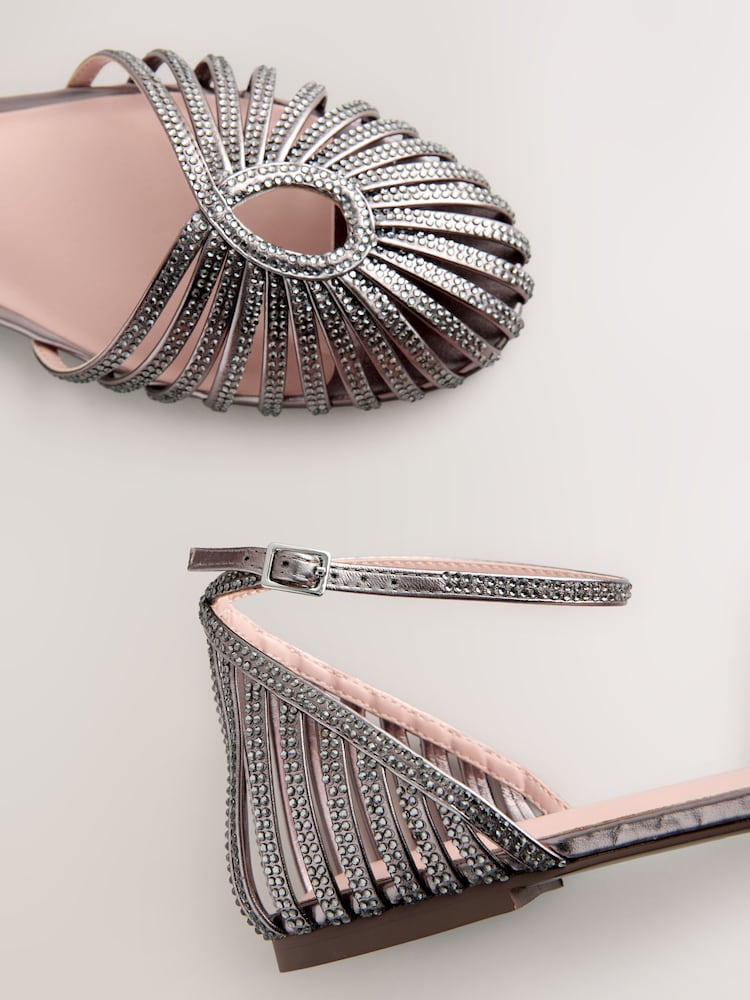 Pewter Forever Comfort® Bling Two Part Flats - Image 7 of 7