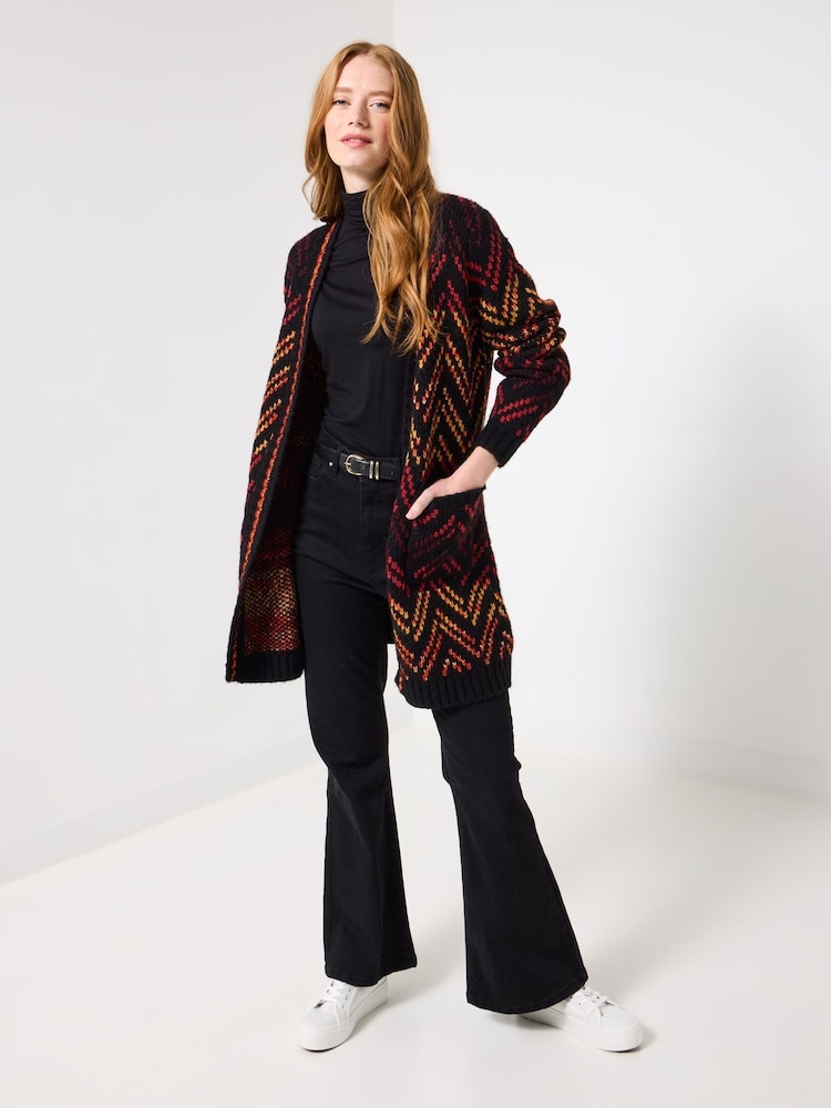 Joe Browns Black Winter Edge to Edge Cardigan - Image 2 of 5 Joe Browns Black Winter Edge to Edge Cardigan - Image 2 of 5