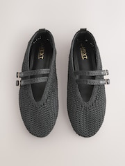 Black Forever Comfort® Crochet Weave Mary Jane Shoes - Image 1 of 6