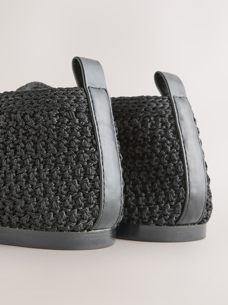 Black Forever Comfort® Crochet Weave Mary Jane Shoes - Image 6 of 6