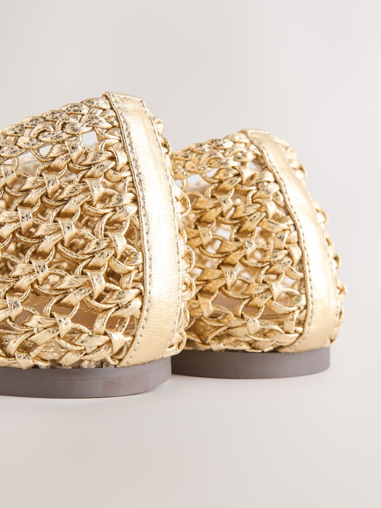 Gold Forever Comfort® Flower Weave Maryjane Shoes - Image 6 of 6