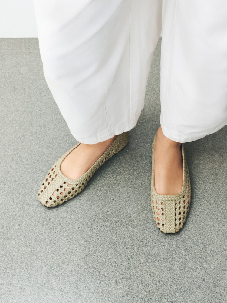 Natural Forever Comfort® Leather Woven Upper Shoes - Image 1 of 3