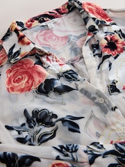 Ecru Floral N. Premium Sheer Flocked Velvet Shirt - Image 7 of 8