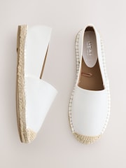 White Forever Comfort® High Cut Espadrille Flats - Image 1 of 5