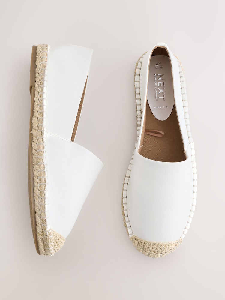 White Forever Comfort® High Cut Espadrille Flats - Image 1 of 5