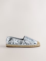 Metallic Forever Comfort® High Cut Espadrille Flats - Image 6 of 8