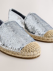 Metallic Forever Comfort® High Cut Espadrille Flats - Image 7 of 8
